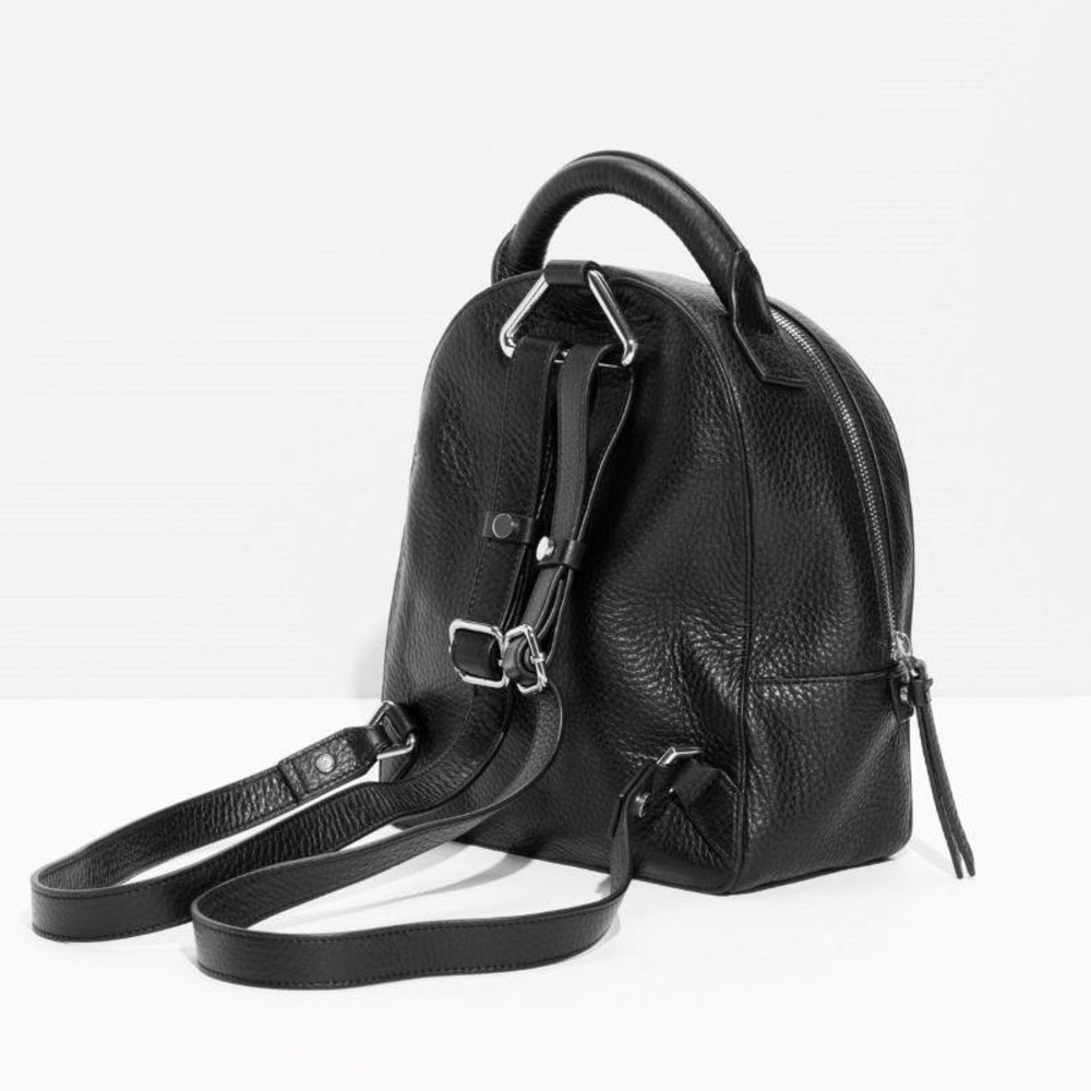 Black Mini Leather Backpack🎒 &other stories